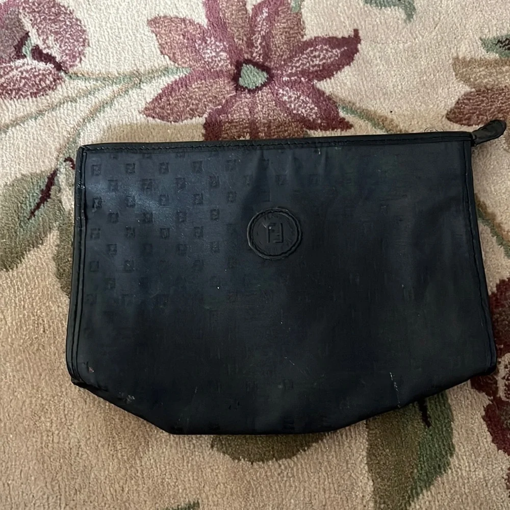 Fendi authentic black make up bag